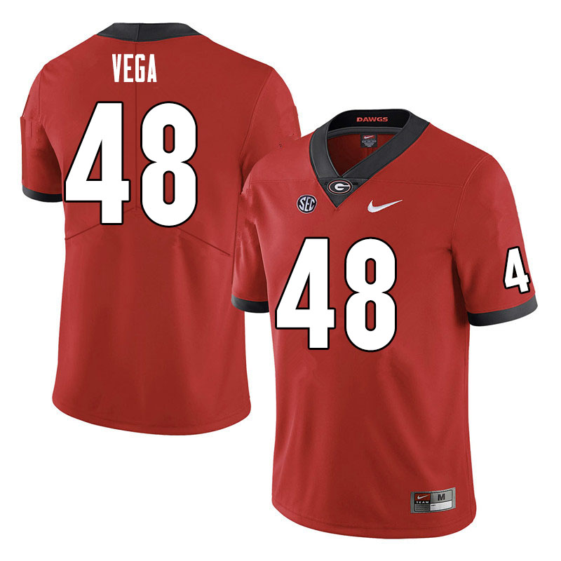 Men #48 JC Vega Georgia Bulldogs College Football Jerseys Sale-Red